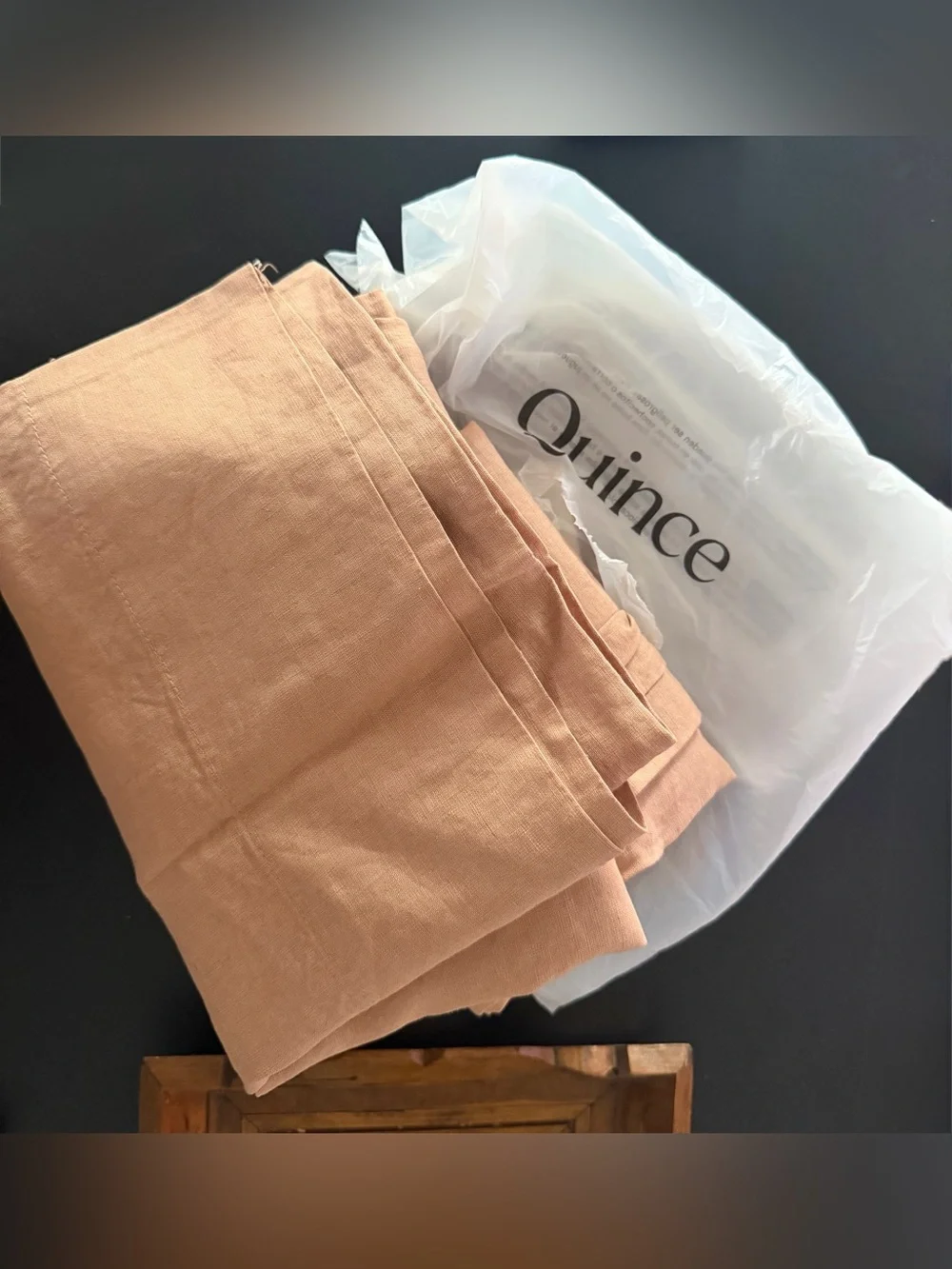 Quince European Flax Linen Pillowcase Set in Desert Sunset king 20x40 NWOT